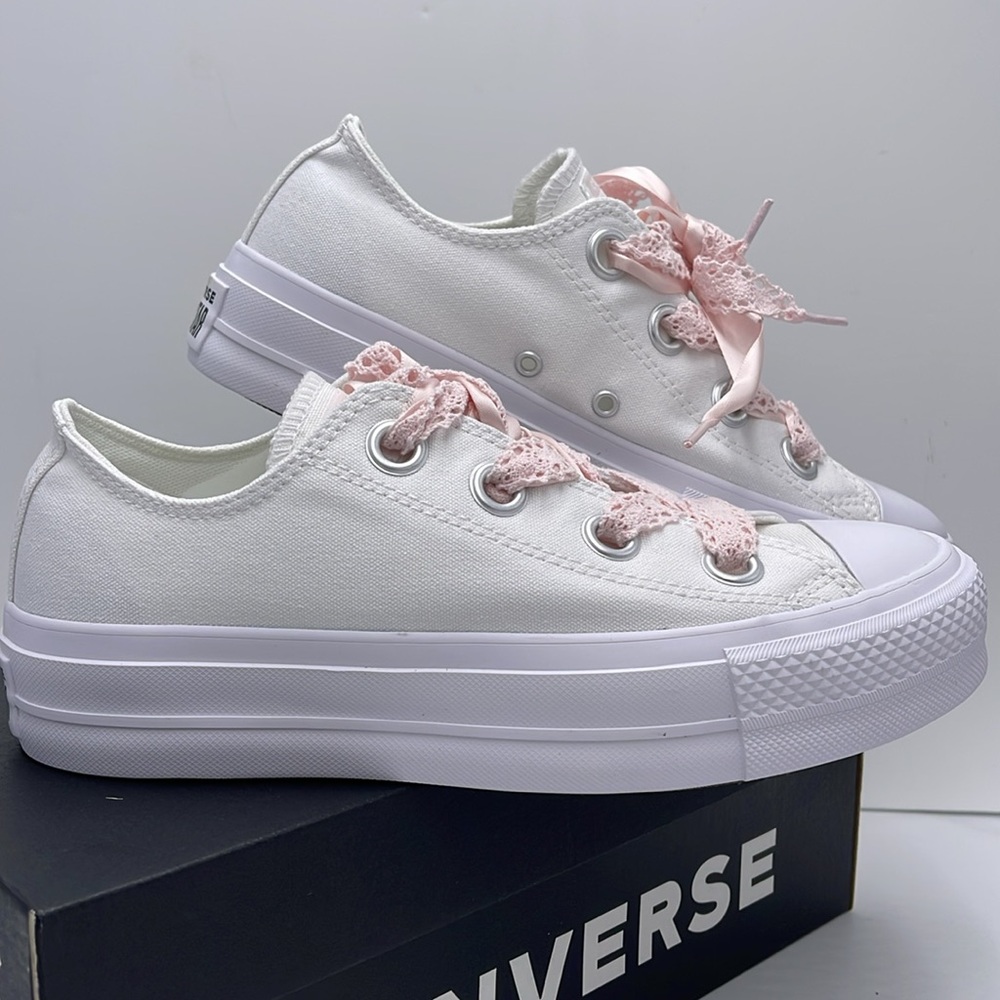 Converse WMNS A14830C CTAS LIFT OX
WHITE/WHITE/BLUSH HUSH Platforms Sneakers - Picture 7 of 16